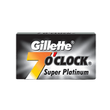 Gillette - 7 O'clock Black Super Platinum Double Edge Razor Blades - 5 Pack
