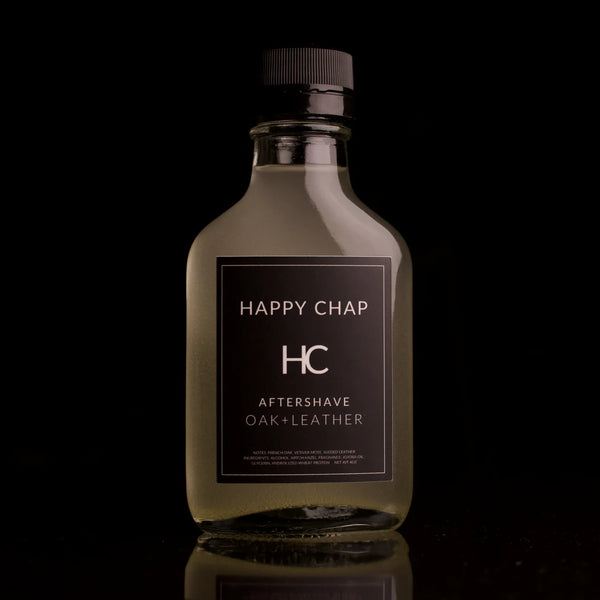 Happy Chap - Oak + Leather - Aftershave Splash - 4oz | Free