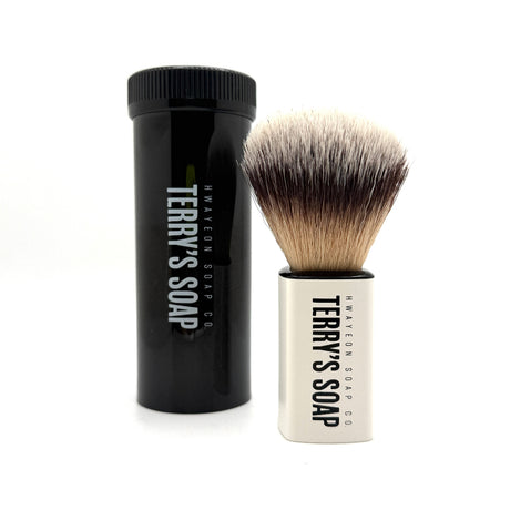 Hwayeon Soap Co. Terry's Soap Synthetic Shaving Brush w/ Travel Tube