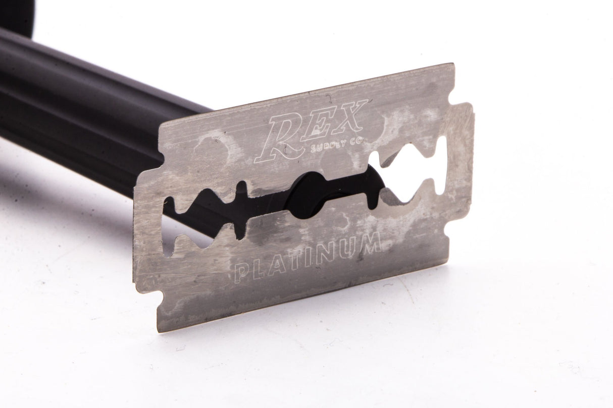 Rex Supply Co. Page Three Piece Aluminum Double Edge Safety Razor