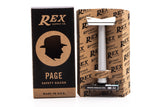 Rex Supply Co. Page Three Piece Aluminum Double Edge Safety Razor