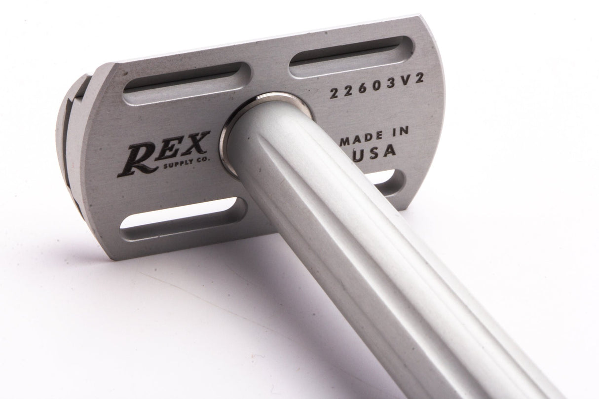 Rex Supply Co. Page Three Piece Aluminum Double Edge Safety Razor