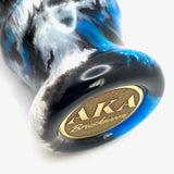 AKA Brushworx - Polar Plunge - 26mm Synthetic Black Silk Fan Knot - Resin Handle