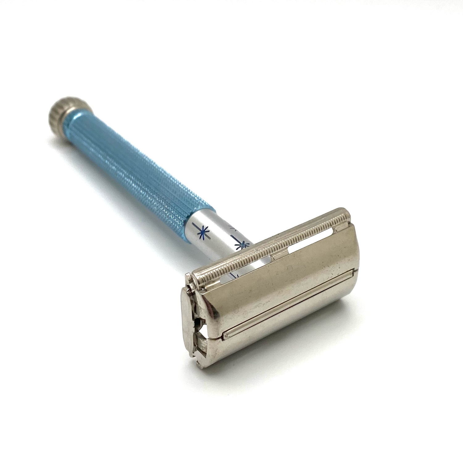 Vintage Lady Gillette Blue Star Double Edge Safety Razor Date