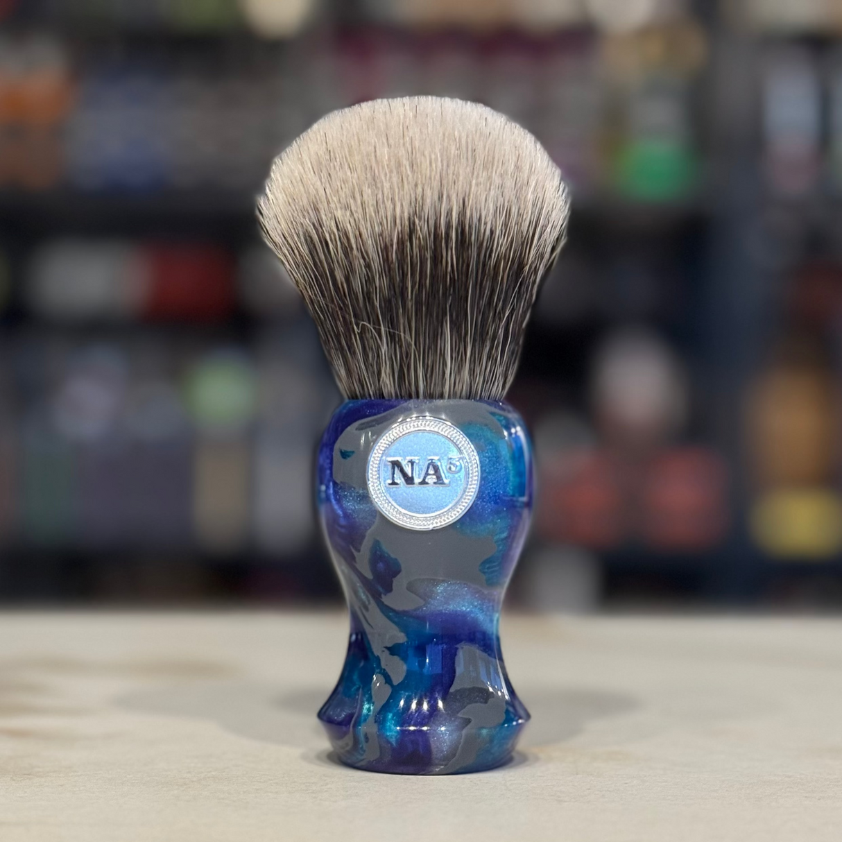 Never Alone 5 - #47 - 26mm AK7/Doughknot Hybrid Knot - Resin Handle Shaving Brush