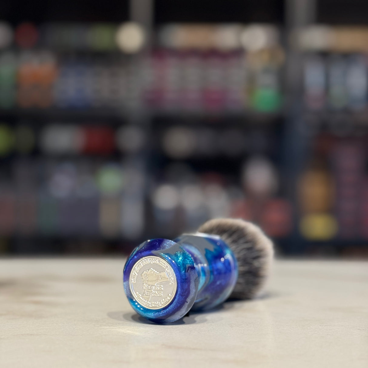 Never Alone 5 - #47 - 26mm AK7/Doughknot Hybrid Knot - Resin Handle Shaving Brush