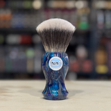 Never Alone 5 - #49 - 26mm AK7 Fan Knot - Resin Handle Shaving Brush