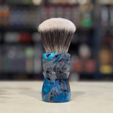 Never Alone 5 - #53 - 26mm Synthetic AK7 Fan Knot - Resin Handle Shaving Brush