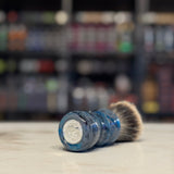 Never Alone 5 - #54 - 26mm Doughknot Badger Fan Knot - Resin Handle Shaving Brush