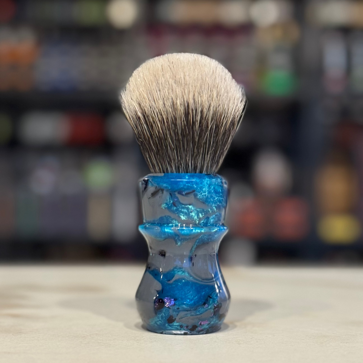 Never Alone 5 - #55 - 26mm AK7/Doughknot Hybrid Knot Resin Handle Shaving Brush