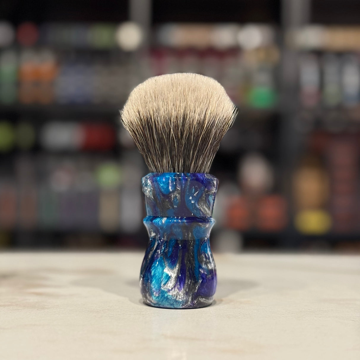 Never Alone 5 - #75 - 26mm AK7/Doughknot Hybrid Knot - Resin Handle Shaving Brush