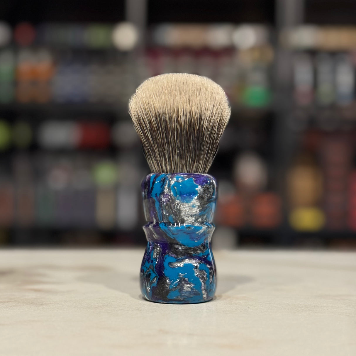 Never Alone 5 - #95 - 26mm AK7/Doughknot Hybrid Knot - Resin Handle Shaving Brush