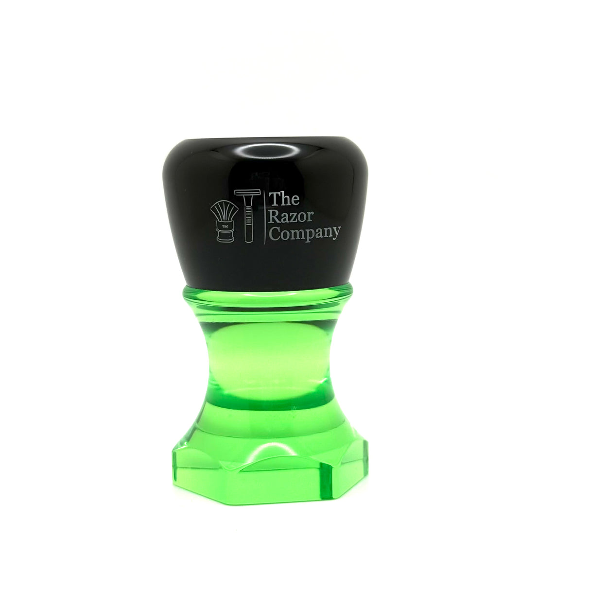 The Herald 26mm Shaving Brush Green Resin Handle Choose Knot Type