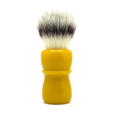 AKA Brushworx - Yellow Shimmer - 26 mm Synthetic AK47 Bulb Knot - Resin Handle Shaving Brush