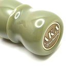 AKA Brushworx - Sage Shimmer - 26mm Synthetic AK7 Fan Knot - Resin Handle