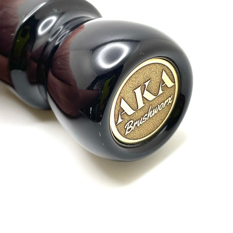 AKA Brushworx - Black Gloss - 26mm Synthetic AK47 Bulb Knot - Resin Handle