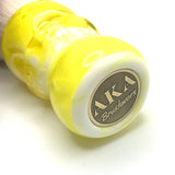 AKA Brushworx - Lemon Cream - 26mm Synthetic AK4 FAN Knot - Resin Handle