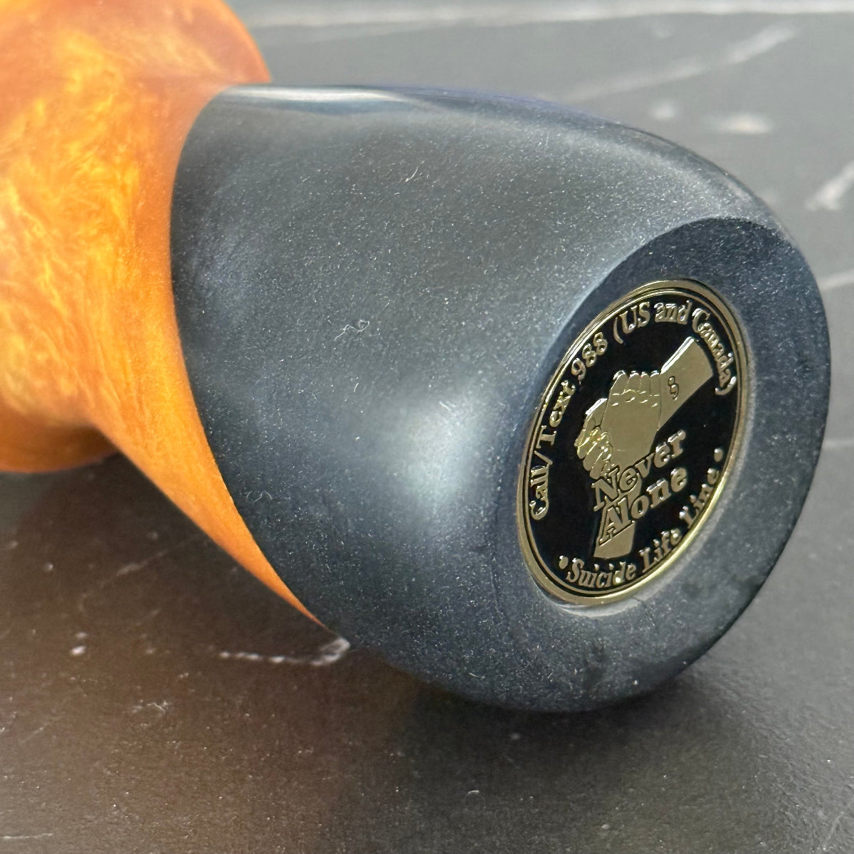 Never Alone 6 #104 26mm AK47 Synthetic Fan Knot Resin Handle Shaving Brush