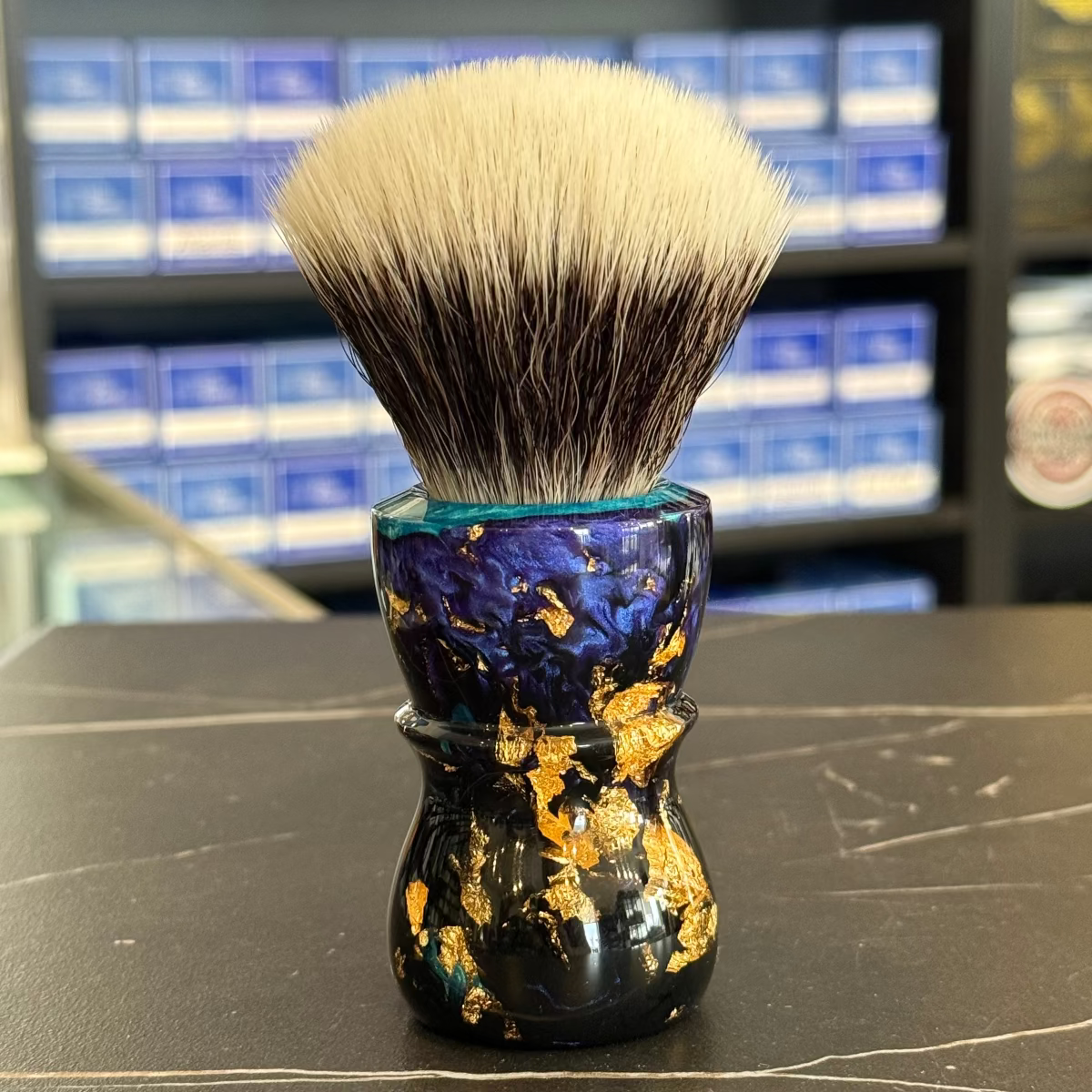 Never Alone 6 #4 26mm G5 Knot Resin Handle Shaving Brush