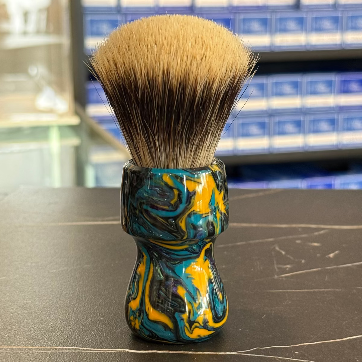Never Alone 6 #41 26mm Badger Doughknot Knot Resin Handle Shaving Brush