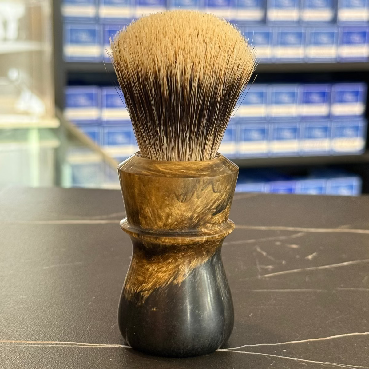Never Alone 6 #36 26mm Badger Doughknot Knot Resin Handle Shaving Brush