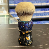 Never Alone 6 #2 26mm AK9 Synthetic Bulb Knot Resin Handle Shaving Brush