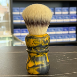 Never Alone 6 #12 26mm AK9 Synthetic Bulb Knot Resin Handle Shaving Brush