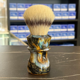 Never Alone 6 #13 26mm AK9 Synthetic Bulb Knot Resin Handle Shaving Brush