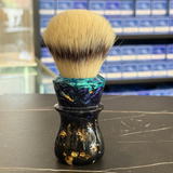 Never Alone 6 #48 26mm AK9 Synthetic Bulb Knot Resin Handle Shaving Brush