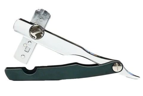 Irving Barber Co. - Chrome / Green Shavette Razor