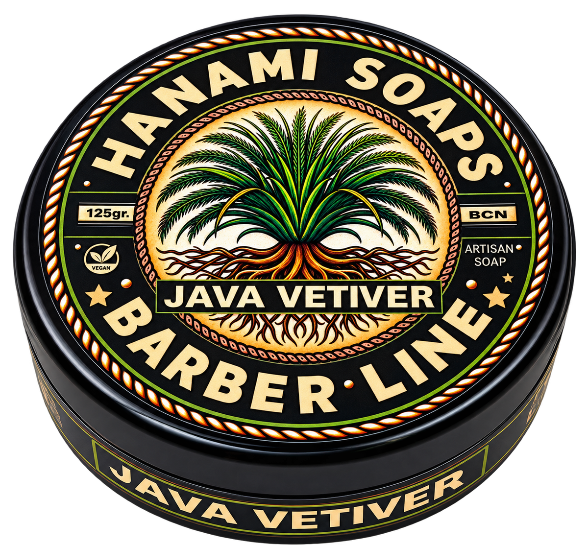 Hanami Soaps Java Vetiver Shaving Soap 4.4oz