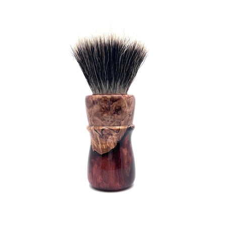 Maritime Brush Co. - Sea Shore - 26mm Spalted Maple Burl and Resin - Premium M5C Fan Synthetic (SHD) Knot