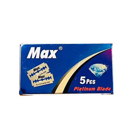 Max - Platinum Double Edge Razor Blades - Stainless Steel - Pack of 5 Blades