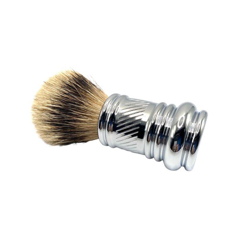 Merkur - Silvertip Badger Bright Chrome - Shaving Brush