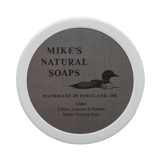 Mike's Natural Soaps - Lime (EO) Scent - Shaving Soap - 4oz