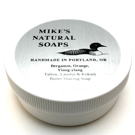 Mikes Natural Soap Bergamot Orange Ylang Ylang Shaving Soap 5oz