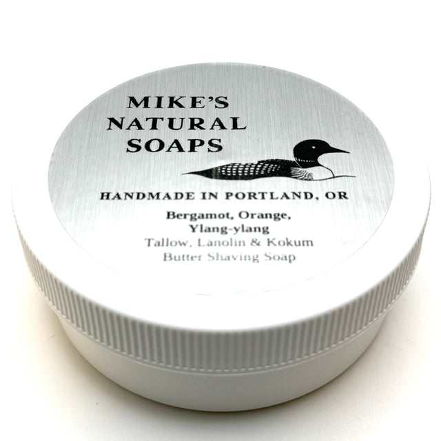 Mikes Natural Soap Bergamot Orange Ylang Ylang Shaving Soap 5oz