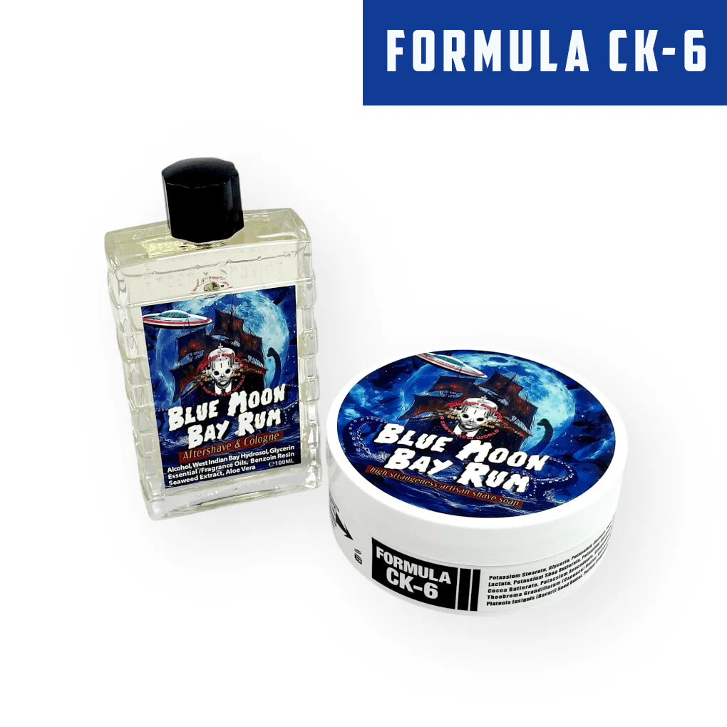 Phoenix Artisan Accoutrements - Blue Moon Bay Rum - Formula CK-6 Shaving Soap - 4oz
