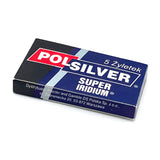 Polsilver - Super Iridium Double Edge Razor Blades - Pack of 5 Blades