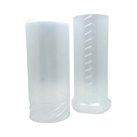 TRC - Clear Frosted Round Shaving Brush Travel Tube