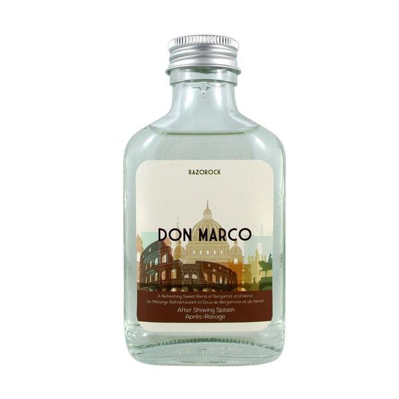 From Razorock:  Don Marco shaving cream soap has been one of RazoRock's best sellers from the beginning and now it's finally back in an after shave splash. A tribute to one of our very first supporters in Rome, Italy; a man filled passion and love, who gave us the push and the support we needed to build RazoRock into a brand we are proud of. Thank you, Marco, you are a true gentleman!