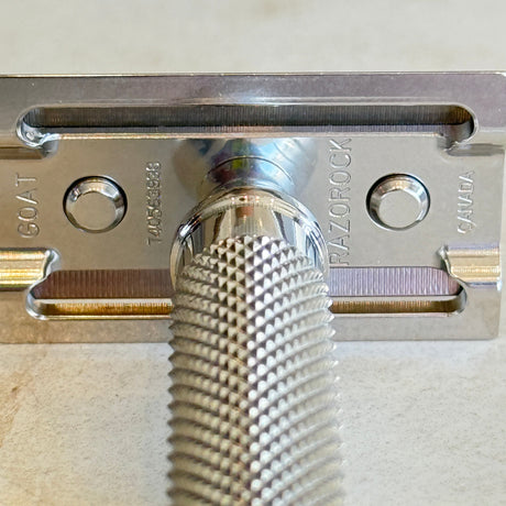 RazoRock - GOAT - 316L Stainless Steel Double Edge Safety Razor - Hollow HD 82mm Handle