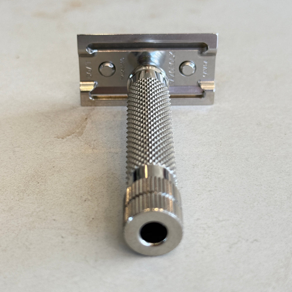 RazoRock - GOAT - 316L Stainless Steel Double Edge Safety Razor - Hollow HD 82mm Handle