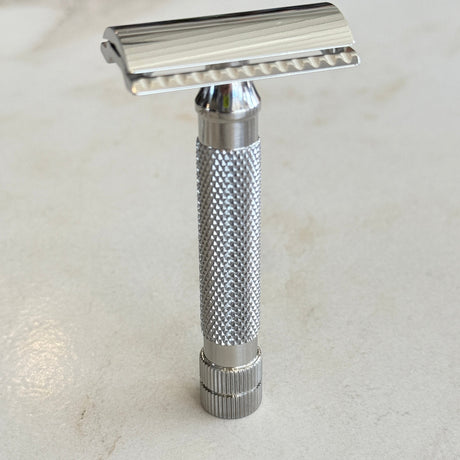RazoRock - GOAT - 316L Stainless Steel Double Edge Safety Razor - Hollow HD 82mm Handle