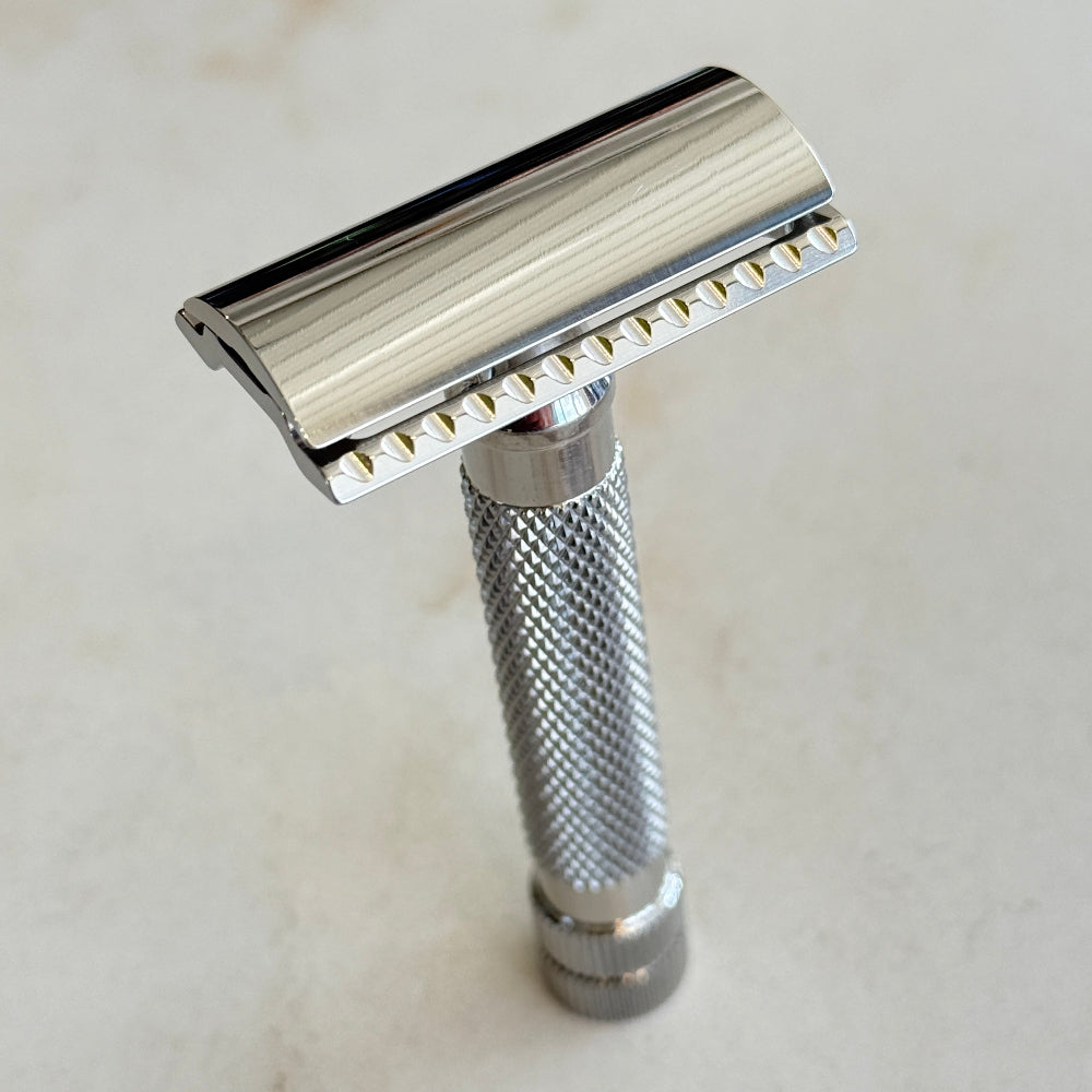 RazoRock - GOAT - 316L Stainless Steel Double Edge Safety Razor - Hollow HD 82mm Handle