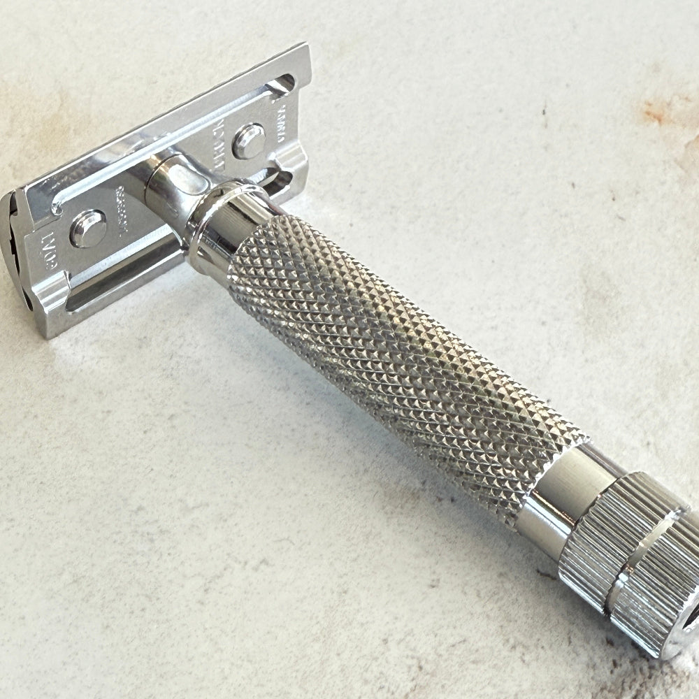 RazoRock - GOAT - 316L Stainless Steel Double Edge Safety Razor - Hollow HD 82mm Handle