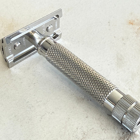 RazoRock - GOAT - 316L Stainless Steel Double Edge Safety Razor - Hollow HD 82mm Handle
