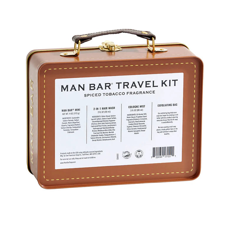 San Francisco Soap Company Man Bar Travel Kit - Spiced Tobacco