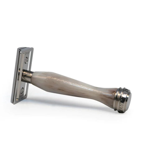 Saponificio Varesino - Faux Horn Resin Handle - Stainless Steel Safety Razor