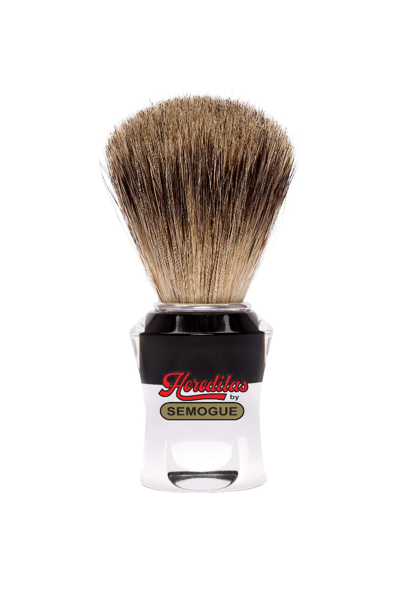 Semogue 750 Best Badger Shaving Brush Clear Acrylic Handle The